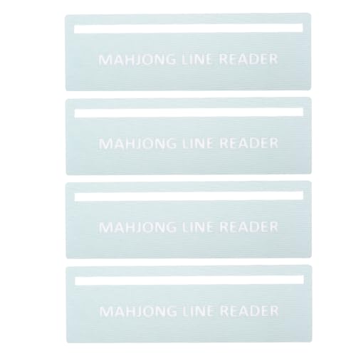 BOXOB 4stk Mahjong-Linienleser, 15,5 x 5 cm Helle Mahjong-Regelhilfe Kartenlinienführer Finder für Anfänger Mütter und Spielerinnen (Hellgrün) von BOXOB