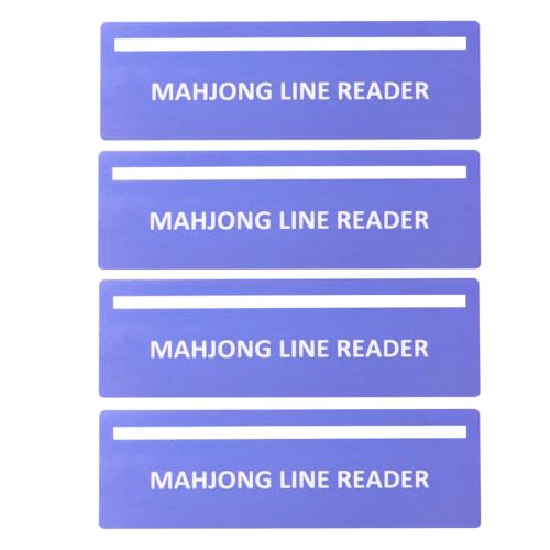 BOXOB 4stk Mahjong-Linienleser, 15,5 x 5 cm Helle Mahjong-Regelhilfe Kartenlinienführer Finder für Anfänger Mütter und Spielerinnen (Lila) von BOXOB
