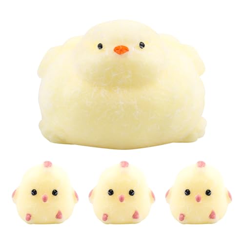 BOXOB 4stk Taba Küken Squishy Spielzeug, Superweiches Fufu Quetsch-Zappelspielzeug Süßes Kawaii Hühnchen Pinch Squishy für Kinder und Erwachsene Angst- und Stressabbau Entspannungsgeschenk BOXOB 4stk Taba Küken Squishy Spielzeug, Superweiches Fufu Quetsch-Zappelspielzeug Süßes Kawaii Hühnchen Pinch Squishy für Kinder und Erwachsene Angst- und Stressabbau Entspannungsgeschenk von BOXOB