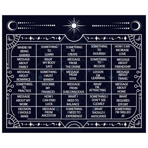 BOXOB Altartuch, 34x28cm Gitterdesign Wahrsage-Altartücher Spirituelle Hexerei Tarotmatte Tischdecke Ideales Zubehör für Wahrsagerituale Dekorationen BOXOB Altartuch, 34x28cm Gitterdesign Wahrsage-Altartücher Spirituelle Hexerei Tarotmatte Tischdecke Ideales Zubehör für Wahrsagerituale Dekorationen von BOXOB