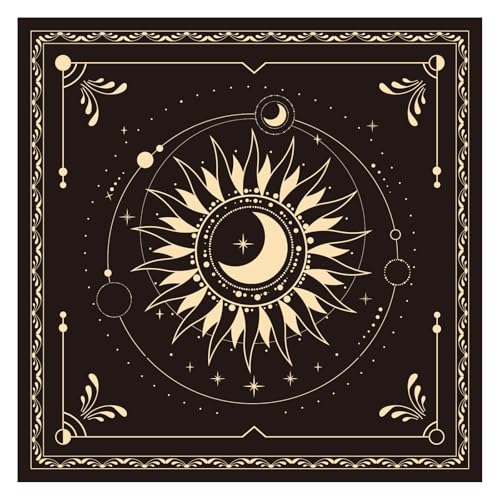 BOXOB Altartuch, 45x45 cm Quadratisch Premium-Flanellstoff Sonne- und Mond-Altartischdecke Hexerei-Tarot-Pendelmatte Wahrsagezubehör Zubehör für Spirituelle Rituale BOXOB Altartuch, 45x45 cm Quadratisch Premium-Flanellstoff Sonne- und Mond-Altartischdecke Hexerei-Tarot-Pendelmatte Wahrsagezubehör Zubehör für Spirituelle Rituale von BOXOB