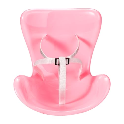 BOXOB Autositz für Labubu Puppen, Rosa Sicherheitssitz aus Kunststoff Dekoratives Süßes Sofa zum Präsentieren von Plüschpuppen Spielzeugornamenten Zubehör für den Autoinnenraum Lüftungsclip von BOXOB