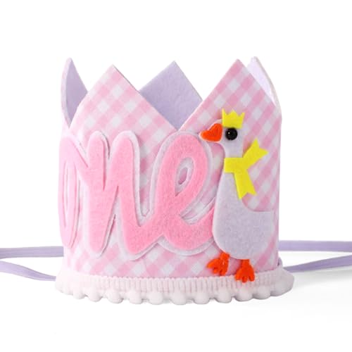 BOXOB Eine Silly Goose-Geburtstagskrone für Mädchen, Rosza Gingham Geburtstagshut 1. Geburtstag Süße Silly Goose-Geburtstagsdekoration für Babyparty Foto-Requisiten Geburtstagsdeko BOXOB Eine Silly Goose-Geburtstagskrone für Mädchen, Rosza Gingham Geburtstagshut 1. Geburtstag Süße Silly Goose-Geburtstagsdekoration für Babyparty Foto-Requisiten Geburtstagsdeko von BOXOB