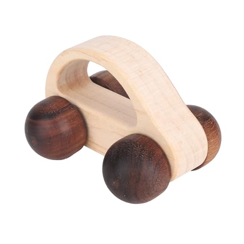 BOXOB Holzspielzeug Autos, Fahrzeug Spielzeug zur Förderung der Feinmotorik Holz Baby Schubauto für Kleinkinder Baby Junge Mädchen Geburtstag Kinderzimmer Deko Geschenk (Farbe 2) von BOXOB