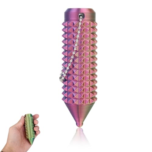 BOXOB Kleines Schmerz Fidget Spielzeug, Stacheliger Zappeln Schlüsselanhänger Tragbares Stimulationsgerät Sensorisches Spielzeug Stresslinderung Angstlinderung Originelles Geschenk für Freunde von BOXOB