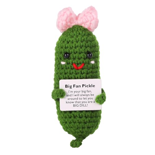 BOXOB Lustige Positive Gurke, 12cm Emotionale Positive Gurke kreatives Positives Häkeln Plüsch-Gurkenspielzeug für Große Fans Inspirierendes Geschenk für Freunde Heimbüro-Dekoration BOXOB Lustige Positive Gurke, 12cm Emotionale Positive Gurke kreatives Positives Häkeln Plüsch-Gurkenspielzeug für Große Fans Inspirierendes Geschenk für Freunde Heimbüro-Dekoration von BOXOB