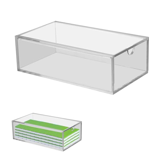 BOXOB Mahjong Koffer, Leerer Mahjong Koffer aus Acryl Mahjong Aufbewahrungskoffer für Spielsteine Transparente Mahjong Spielstein Präsentationsbox für Mahjong Spielsteine in Standardgröße von BOXOB