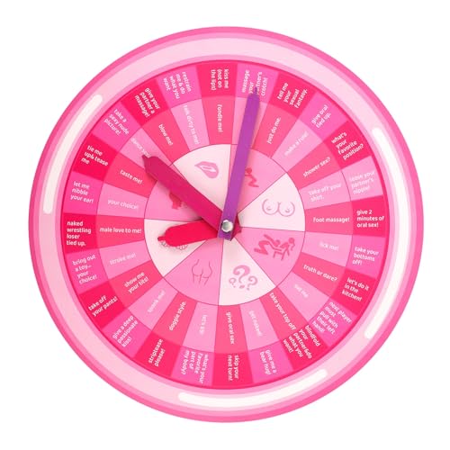 BOXOB Passion Spinning Wheel für Paar-Dating, Pink Couples Intimacy Wheel-Spiel Romantisches Roulette für Valentinstag Jubiläum Date-Abende Flirt-Herausforderungen und Eisbrecher Erwachsenenpartys von BOXOB