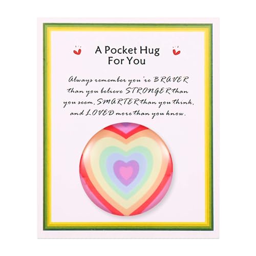 BOXOB Pocket Hug Herz für Freunde, Pocket Hug Heart mit Karte Pocket Hug Token Thinking of You Geschenk zum Valentinstag Geburtstag Hochzeit Muttertag Thanksgiving von BOXOB