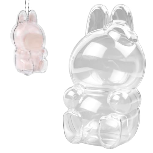 BOXOB Puppenschutzhülle, Plüschfigur Puppen Staubschutzhülle für Monster der Pumpkin Sitting Series Transparente Acryl Displaytasche Aufbewahrungsständer mit Kette für Zubehör der Fan-Kollektion von BOXOB