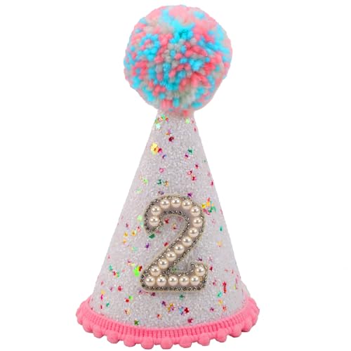 BOXOB Rosa Konfetti 2. Geburtstagshut Glitzer Streusel-Partyhut für Mädchen Süße Geburtstagsdekoration Fotorequisite für 2-Jährige Feiern BOXOB Rosa Konfetti 2. Geburtstagshut Glitzer Streusel-Partyhut für Mädchen Süße Geburtstagsdekoration Fotorequisite für 2-Jährige Feiern von BOXOB