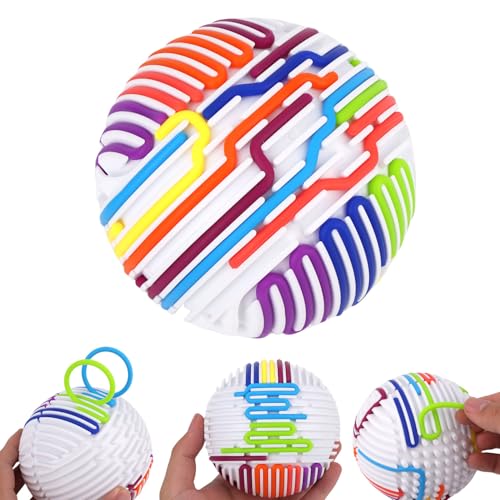 BOXOB Sensorischer Aktivitätsball mit Schnur, Beruhigendes Sensorisches Spielzeug Leises Reisefreundliches Spielzeug Beruhigender Aktivitätsball für Kinder und Erwachsene Bei von BOXOB