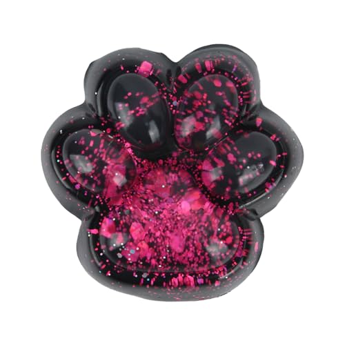 Katzenpfoten-Quetschspielzeug, Glitzer Jelly Kitty Süß Katzenpfote Kawaii Weich Quetschen Zappeln Stressabbau Sensorisches Spielzeug Spielzeug für Kinder Erwachsene (Rosa Sternenhimmel) von BOXOB