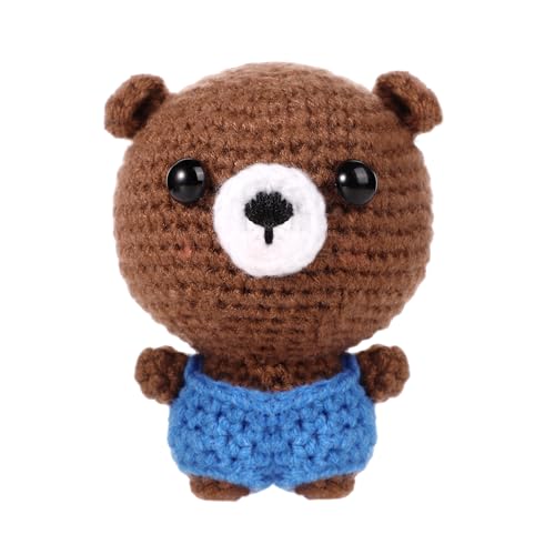 Mini-Positiv Häkel Bär, 9cm Großes Häkel Stofftier Strickbär Gestrickter Bär Mini Wollbär Häkelpuppen Spielzeug Handgefertigt Häkelbär Geschenk für Geburtstagsparty Dekoration Ermutigung Mini-Positiv Häkel Bär, 9cm Großes Häkel Stofftier Strickbär Gestrickter Bär Mini Wollbär Häkelpuppen Spielzeug Handgefertigt Häkelbär Geschenk für Geburtstagsparty Dekoration Ermutigung von BOXOB