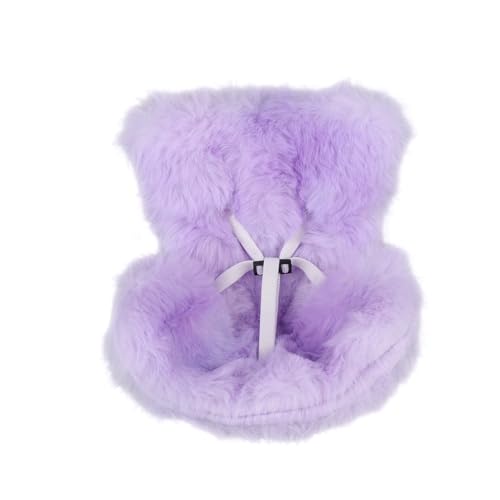 Puppen-Autositz, Plüsch-Sicherheitssitz mit Lüftungs-Clips für 17cm Puppen Stylisches Spielzeug-Sofa Auto-Deko für Fahrzeuge Wohnaccessoires Schreibtisch-Display (Lila) von BOXOB