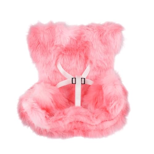 Puppen-Autositz, Plüsch-Sicherheitssitz mit Lüftungs-Clips für 17cm Puppen Stylisches Spielzeug-Sofa Auto-Deko für Fahrzeuge Wohnaccessoires Schreibtisch-Display (Rosa Weiß) von BOXOB