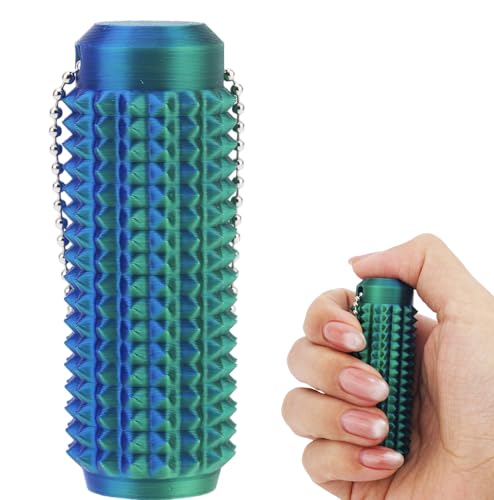Spiky Grippie Stim Schlüsselanhänger, Fidget Schlüsselanhänger Schmerzstimulations Fidget Spielzeug Stacheliges Sensorisches Spielzeug, zur Entspannung und Konzentration (Blaugrün) von BOXOB