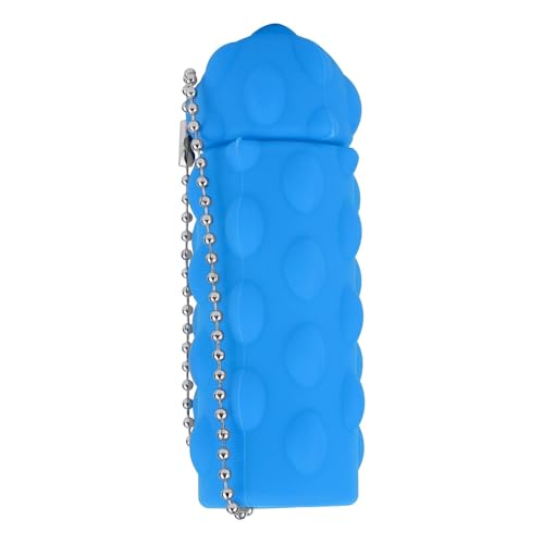 Spiky Pain Fidget Schlüsselanhänger, Sensorisches Stimulationsspielzeug für Erwachsene Tragbar Angstlinderungs-Fidget Neuheit Grippie-Schlüsselring-Spielzeug für Zuhause Büro Reisen (Blau) von BOXOB