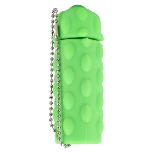 Spiky Pain Fidget Schlüsselanhänger, Sensorisches Stimulationsspielzeug für Erwachsene Tragbar Angstlinderungs-Fidget Neuheit Grippie-Schlüsselring-Spielzeug für Zuhause Büro Reisen (Grün) von BOXOB
