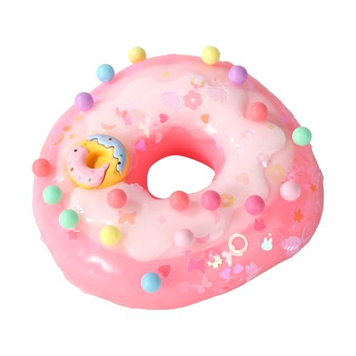 Squishy Donut Spielzeug, 8cm Süßer Künstlicher Donut Stressball Weiches TPR Zappelspielzeug Sensorischer Stressabbau Dehnbares Squishy Spielzeug für Kinder und Erwachsene (Rosa) von BOXOB