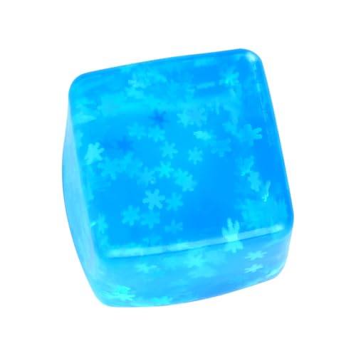 Stressabbau Würfel Spielzeug, Sensorisches Fidget Anti-Stress Artikel Blauer Weicher Würfel Quetschball Schreibtischdeko Tragbare Partygeschenke für Kinder Erwachsene (Schneeflocken Stil) von BOXOB