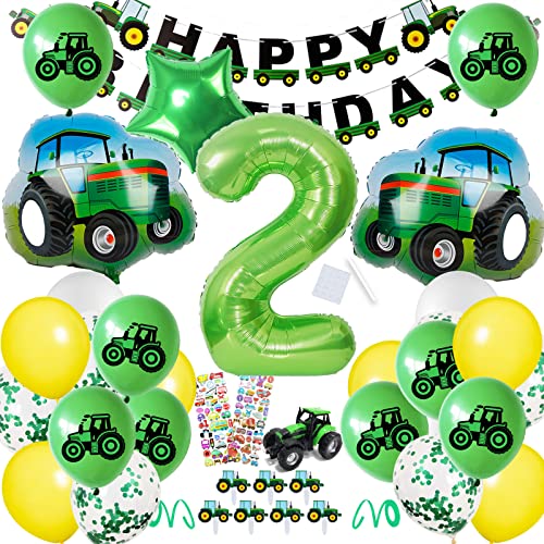 Geburtstagsdeko 2 jahre Junge,Traktor Geburtstag Deko, Luftballon Traktor Deko kindergeburtstag, Folienballon Traktor für Geburtstagdeko Babyshower Jungen Geburtstagsdeko 2 jahre Junge,Traktor Geburtstag Deko, Luftballon Traktor Deko kindergeburtstag, Folienballon Traktor für Geburtstagdeko Babyshower Jungen von BOYATONG