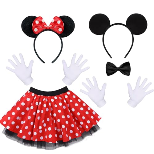 BOYATONG Karneval Kostüm Damen, Maus Kostüm Damen Herren, Faschingskostüme für Paare Partnerlook, Maus Kostüm Set Ohren Haarreifen Tutu Rock, Weiße Handschuhe, Fliege, für Karneval Fasching Cosplay BOYATONG Karneval Kostüm Damen, Maus Kostüm Damen Herren, Faschingskostüme für Paare Partnerlook, Maus Kostüm Set Ohren Haarreifen Tutu Rock, Weiße Handschuhe, Fliege, für Karneval Fasching Cosplay von BOYATONG