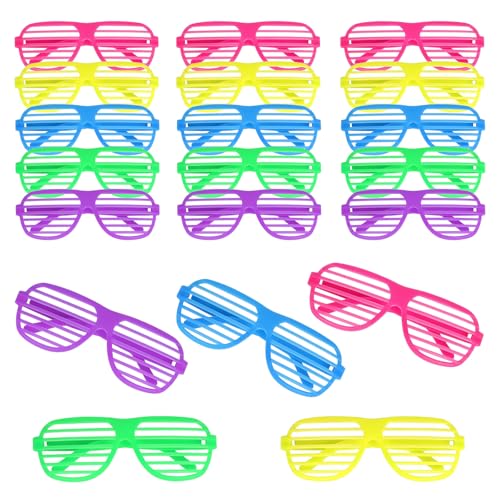 20pcs Neon Farbe Neon Farbe Shutter Shades Brille,5 Farben Shutter Brille 80er Shutter Mode Shades Brille Gläser für Fotozubehör,Partygeschenke,Geburtstagsparty,Fasching,Halloween Party 20pcs Neon Farbe Neon Farbe Shutter Shades Brille,5 Farben Shutter Brille 80er Shutter Mode Shades Brille Gläser für Fotozubehör,Partygeschenke,Geburtstagsparty,Fasching,Halloween Party von BOZILY