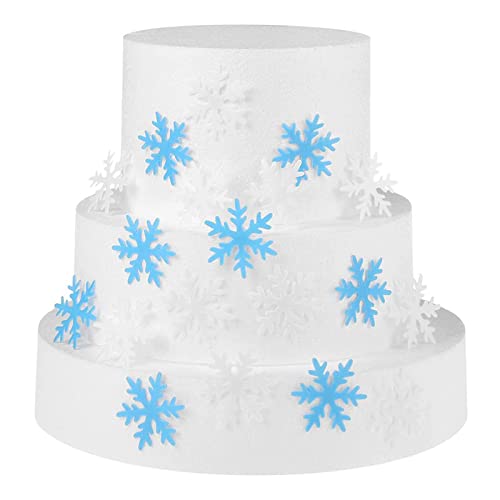 50pcs Essbare Schneeflocken Tortendeko Schneeflocken Kuchen Dekorationen essbare Kuchen Topper Schneeflocke Cupcake Toppers essbare gefrorene Kuchen Topper für die Winterkuchen Dekoration(Blau + Weiß) 50pcs Essbare Schneeflocken Tortendeko Schneeflocken Kuchen Dekorationen essbare Kuchen Topper Schneeflocke Cupcake Toppers essbare gefrorene Kuchen Topper für die Winterkuchen Dekoration(Blau + Weiß) von BOZILY