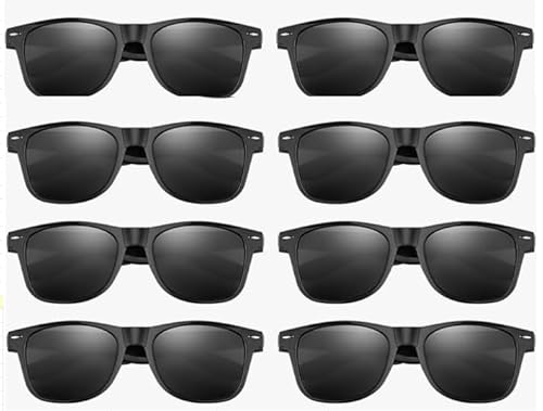 BOZILY 8 Pack Sonnenbrille Herren Damen Schwarz, Sonnenbrille Polarisiert, Retro Rund Party Sonnenbrille, für Outdoor, Autofahren, Alltag – Unisex Design für Erwachsene Männer und Frauen BOZILY 8 Pack Sonnenbrille Herren Damen Schwarz, Sonnenbrille Polarisiert, Retro Rund Party Sonnenbrille, für Outdoor, Autofahren, Alltag – Unisex Design für Erwachsene Männer und Frauen von BOZILY