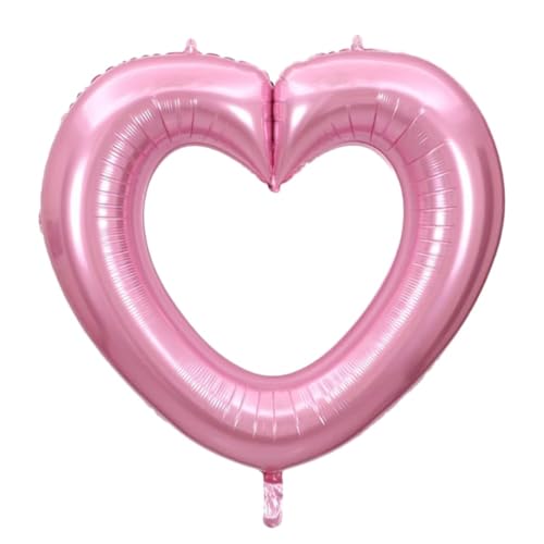 10 Stück herzförmige hohle 40-Zoll-Luftballons aus Aluminiumfolie für Urlaub, Party, Dekoration von BPILOT