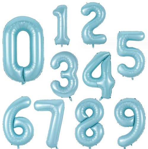 Luftballons Blaue Zahl-Aluminiumfilm-Ballon-Satz-Partei-Feiertags-Dekorations-Versorgungsmaterialien 0-9 von BPILOT