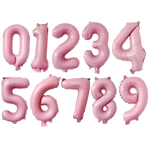 Luftballons Rosa Zahlen-Aluminiumfolien-Ballon-Set Für Geburtstagsfeier Raumdekoration Zubehör von BPILOT