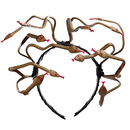 BPNHNA Halloween-Schlangen-Stirnband, Medusa-Kopfschmuck, Krone, Haarband für Karneval, Maskerade, Cosplay, Party, Verkleidungszubehör, Gold BPNHNA Halloween-Schlangen-Stirnband, Medusa-Kopfschmuck, Krone, Haarband für Karneval, Maskerade, Cosplay, Party, Verkleidungszubehör, Gold von BPNHNA