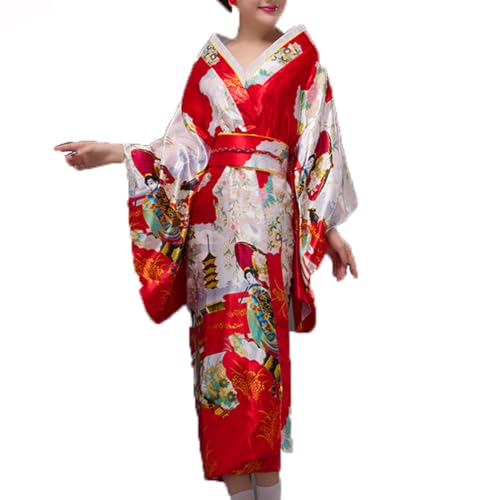 BPURB Damen Kimono Robe Japanisches traditionelles Kleid Geisha Yukata Halloween Party Cosplay Fotografie Kostüm BPURB Damen Kimono Robe Japanisches traditionelles Kleid Geisha Yukata Halloween Party Cosplay Fotografie Kostüm von BPURB
