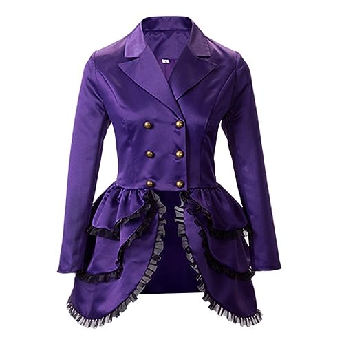 BPURB Damen Spitze Steampunk Viktorianisch Rüschen Abgestufte Mantel Gothic Mittelalterlich Trenchcoat Jacke für Halloween Cosplay Party BPURB Damen Spitze Steampunk Viktorianisch Rüschen Abgestufte Mantel Gothic Mittelalterlich Trenchcoat Jacke für Halloween Cosplay Party von BPURB