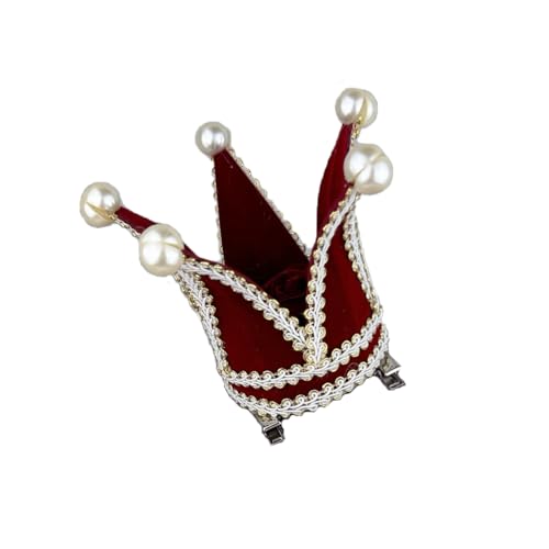 BPURB Frauen Gothic Lolita Zirkus Clown Hut Narren Krone Mini Zylinder Halloween Kostüm Stirnband Tiara für Karneval Cosplay Party von BPURB