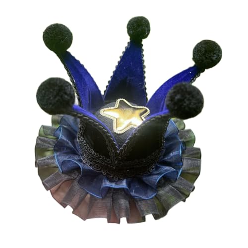 BPURB Frauen Lolita Zirkus Clown Hut Narren Mini Zylinder Hut Halloween Kostüm Stirnband für Karneval Cosplay Party BPURB Frauen Lolita Zirkus Clown Hut Narren Mini Zylinder Hut Halloween Kostüm Stirnband für Karneval Cosplay Party von BPURB