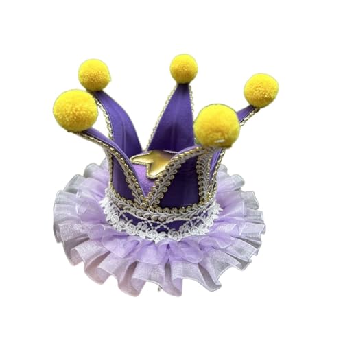 BPURB Frauen Lolita Zirkus Clown Hut Narren Mini Zylinder Hut Halloween Kostüm Stirnband für Karneval Cosplay Party von BPURB