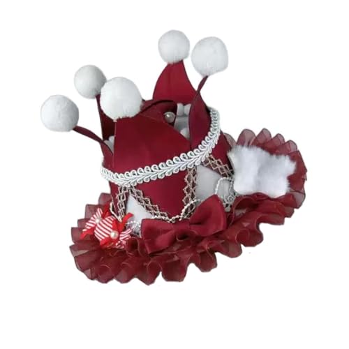 BPURB Frauen Zirkus Clown Narrenhut Lolita Krone Mini Zylinder Halloween Kostüm Stirnband Tiara für Karneval Cosplay Party BPURB Frauen Zirkus Clown Narrenhut Lolita Krone Mini Zylinder Halloween Kostüm Stirnband Tiara für Karneval Cosplay Party von BPURB