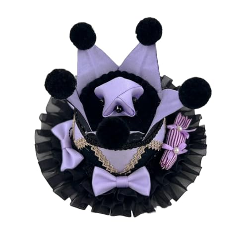 BPURB Frauen Zirkus Clown Narrenhut Lolita Krone Mini Zylinder Halloween Kostüm Stirnband Tiara für Karneval Cosplay Party BPURB Frauen Zirkus Clown Narrenhut Lolita Krone Mini Zylinder Halloween Kostüm Stirnband Tiara für Karneval Cosplay Party von BPURB