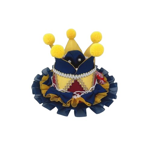 BPURB Frauen Zirkus Clown Narrenhut Lolita Krone Mini Zylinder Halloween Kostüm Stirnband Tiara für Karneval Cosplay Party BPURB Frauen Zirkus Clown Narrenhut Lolita Krone Mini Zylinder Halloween Kostüm Stirnband Tiara für Karneval Cosplay Party von BPURB