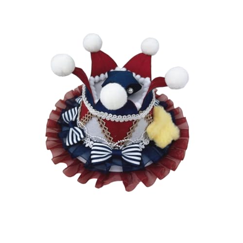 BPURB Frauen Zirkus Clown Narrenhut Lolita Krone Mini Zylinder Halloween Kostüm Stirnband Tiara für Karneval Cosplay Party BPURB Frauen Zirkus Clown Narrenhut Lolita Krone Mini Zylinder Halloween Kostüm Stirnband Tiara für Karneval Cosplay Party von BPURB
