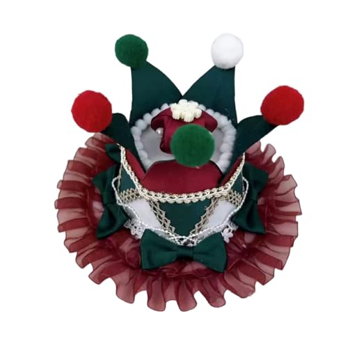BPURB Frauen Zirkus Clown Narrenhut Lolita Krone Mini Zylinder Halloween Kostüm Stirnband Tiara für Karneval Cosplay Party BPURB Frauen Zirkus Clown Narrenhut Lolita Krone Mini Zylinder Halloween Kostüm Stirnband Tiara für Karneval Cosplay Party von BPURB