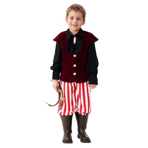 BPURB Jungen Kolonial Kostüm Kinder Vampire Renaissance Viktorianisch Rüschen Mittelalter Kostüm Piraten Ritter Halloween Kostüme BPURB Jungen Kolonial Kostüm Kinder Vampire Renaissance Viktorianisch Rüschen Mittelalter Kostüm Piraten Ritter Halloween Kostüme von BPURB