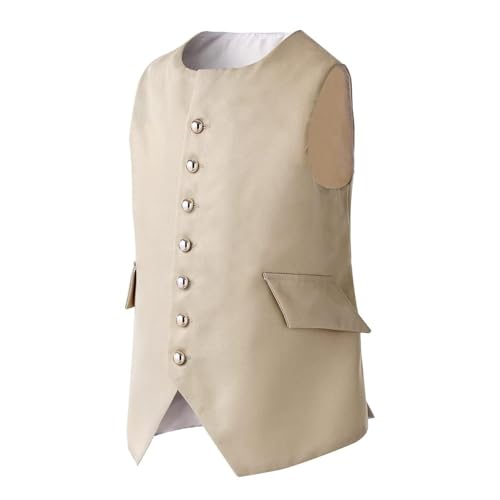 BPURB Jungen Weste Anzugweste Kinder Historisches Kolonial Outfit für festlich Geburtstag Karneval Fasching Weihnachten Party Kleidung von BPURB