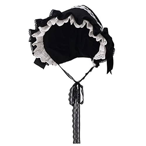 BPURB Mittelalter Damen Magd Mop Hut Kolonial Pilgrim Prarie Haube Viktorianisch Kostüm Kopfbedeckung Baumwolle BPURB Mittelalter Damen Magd Mop Hut Kolonial Pilgrim Prarie Haube Viktorianisch Kostüm Kopfbedeckung Baumwolle von BPURB