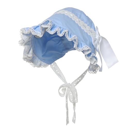 BPURB Mittelalter Damen Magd Mop Hut Kolonial Pilgrim Prarie Haube Viktorianisch Kostüm Kopfbedeckung Baumwolle BPURB Mittelalter Damen Magd Mop Hut Kolonial Pilgrim Prarie Haube Viktorianisch Kostüm Kopfbedeckung Baumwolle von BPURB