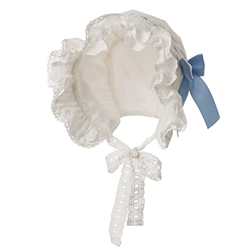BPURB Mittelalter Damen Magd Mop Hut Kolonial Pilgrim Prarie weiße Haube Viktorianisch Kostüm Kopfbedeckung Baumwolle BPURB Mittelalter Damen Magd Mop Hut Kolonial Pilgrim Prarie weiße Haube Viktorianisch Kostüm Kopfbedeckung Baumwolle von BPURB