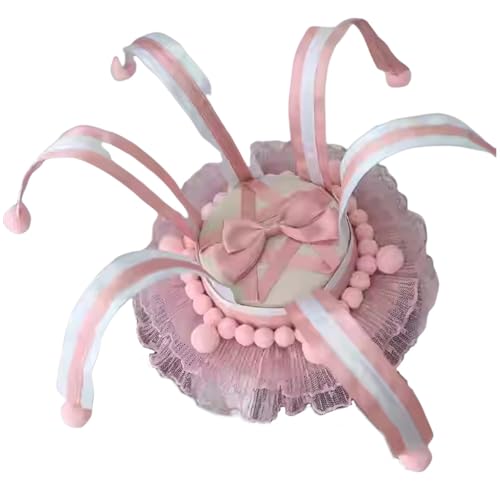 BPURB Zirkus Clown Hofnarrenhut Karneval Clown Stirnband für Halloween Karneval Cosplay Frauen Lolita Mini Zylinder Hut von BPURB
